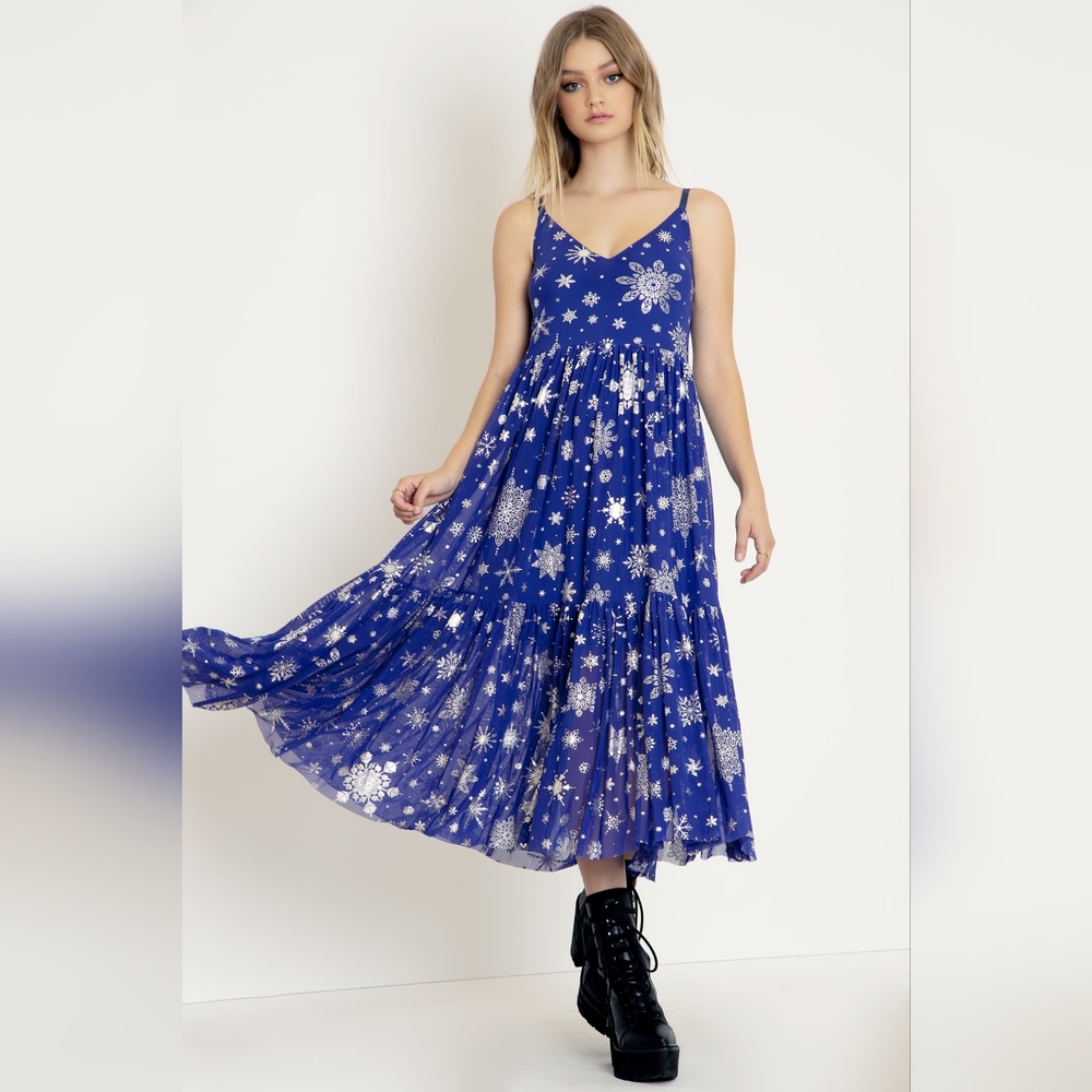 SNOWED IN SHEER MIDAXI DRESS